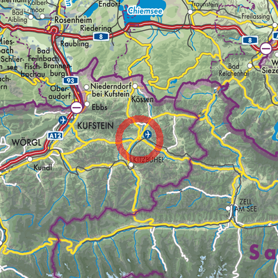 Landkarte Sankt Johann in Tirol