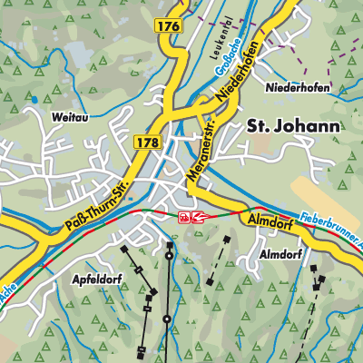 Übersichtsplan Sankt Johann in Tirol