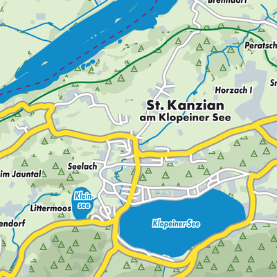 Übersichtsplan Sankt Kanzian am Klopeiner See