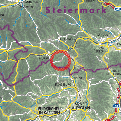 Landkarte Sankt Lambrecht