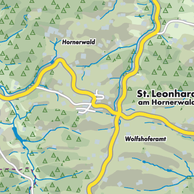 Übersichtsplan Sankt Leonhard am Hornerwald