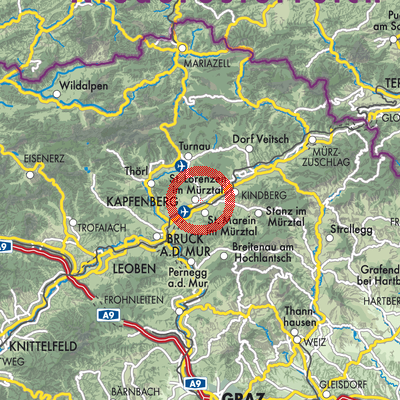 Landkarte Sankt Lorenzen im Mürztal