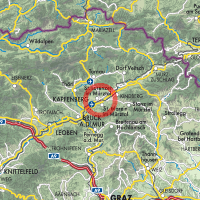 Landkarte Sankt Marein im Mürztal