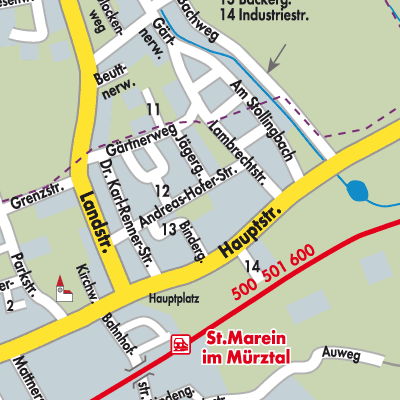 Stadtplan Sankt Marein im Mürztal