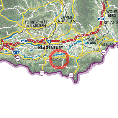 Landkarte Sankt Margareten im Rosental