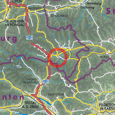 Landkarte Sankt Margarethen im Lungau