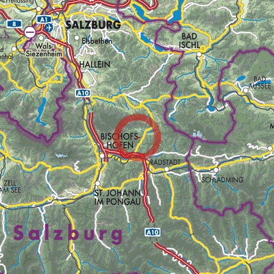 Landkarte Sankt Martin am Tennengebirge