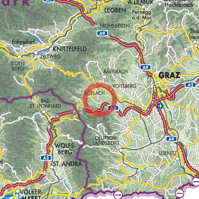 Landkarte St. Martin am Wöllmißberg