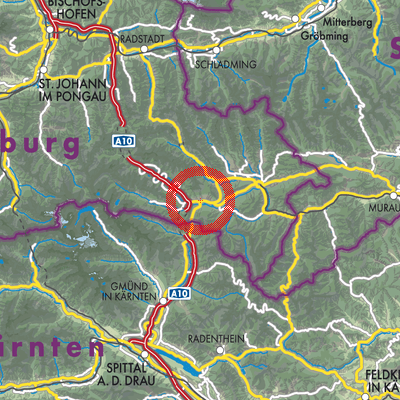 Landkarte Sankt Michael im Lungau