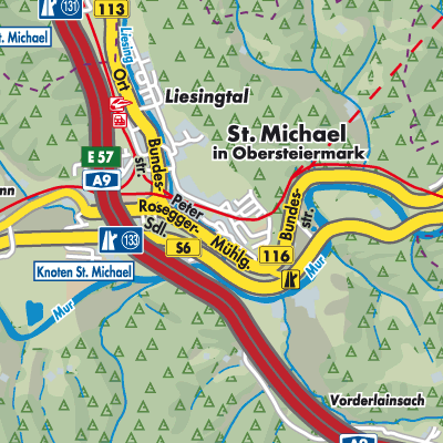 Übersichtsplan Sankt Michael in Obersteiermark