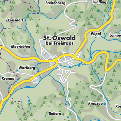 Übersichtsplan St. Oswald bei Freistadt