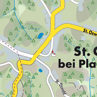 Stadtplan Sankt Oswald bei Plankenwarth