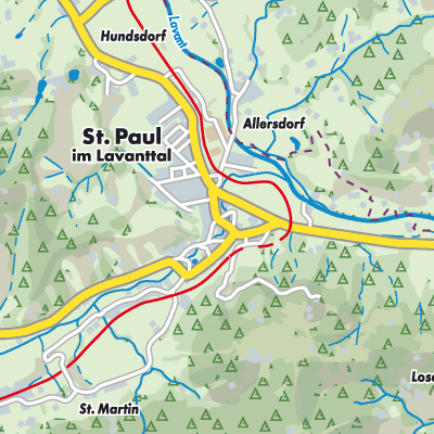 Übersichtsplan Sankt Paul im Lavanttal