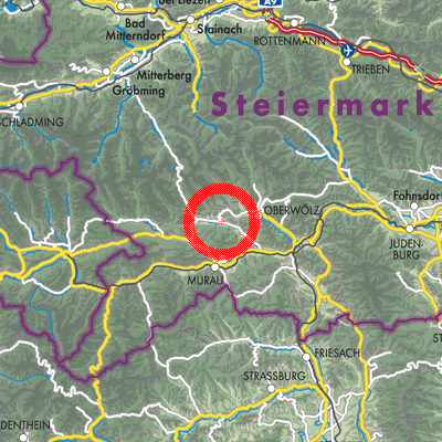 Landkarte Sankt Peter am Kammersberg