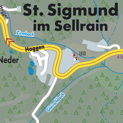 Stadtplan Sankt Sigmund im Sellrain