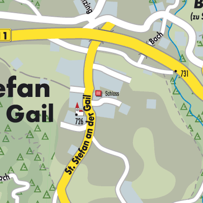 Stadtplan Sankt Stefan im Gailtal