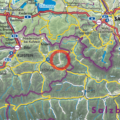Landkarte Sankt Ulrich am Pillersee