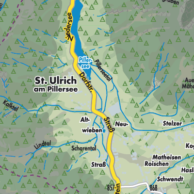 Übersichtsplan Sankt Ulrich am Pillersee