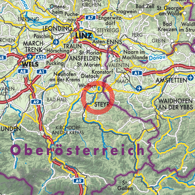 Landkarte St. Ulrich bei Steyr