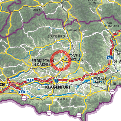 Landkarte St. Veit an der Glan