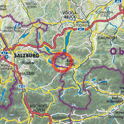 Landkarte St. Wolfgang im Salzkammergut