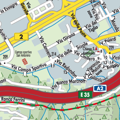 Stadtplan Sant'Antonino