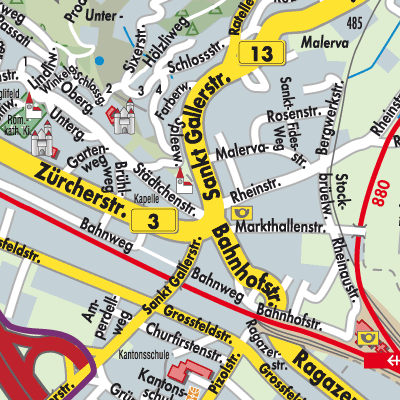 Stadtplan Sargans