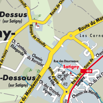 Stadtplan Satigny