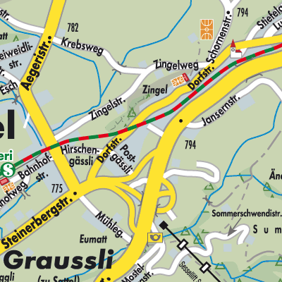 Stadtplan Sattel