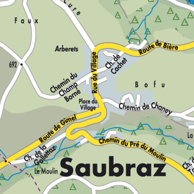 Stadtplan Saubraz