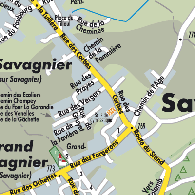 Stadtplan Savagnier