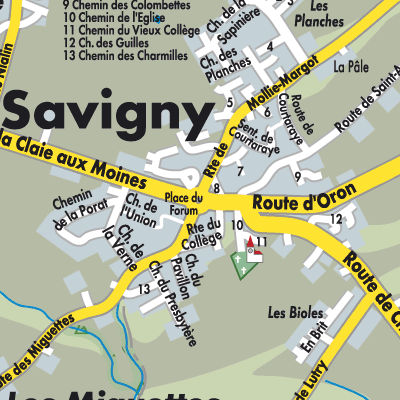 Stadtplan Savigny