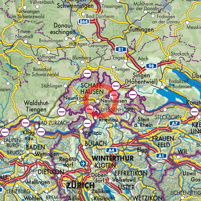 Landkarte Schaffhausen