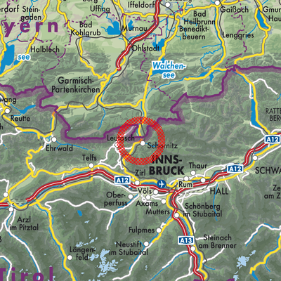 Landkarte Scharnitz