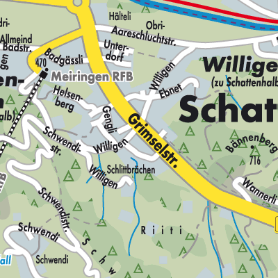 Stadtplan Schattenhalb