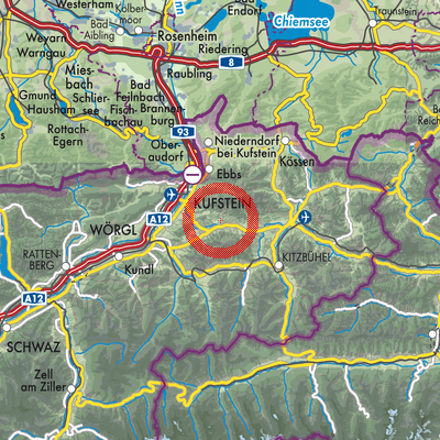 Landkarte Scheffau am Wilden Kaiser