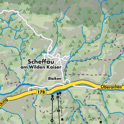 Übersichtsplan Scheffau am Wilden Kaiser