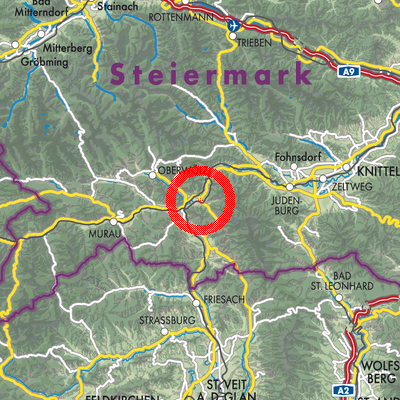 Landkarte Scheifling