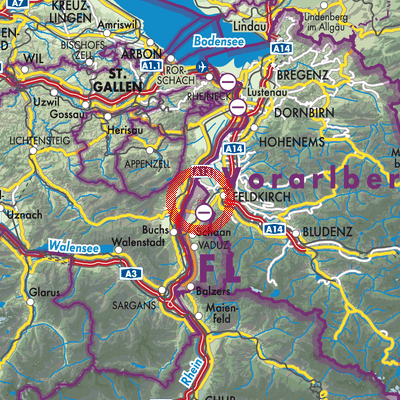 Landkarte Schellenberg