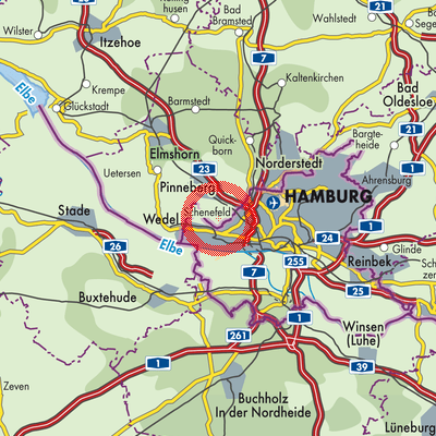 Landkarte Schenefeld