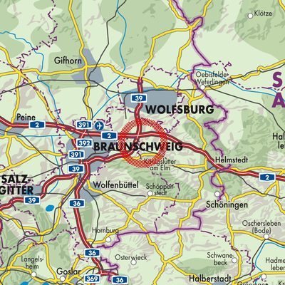 Landkarte Scheppau
