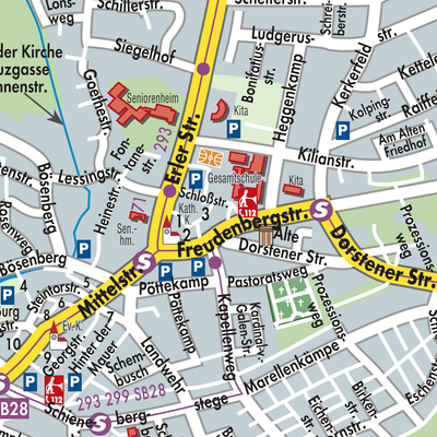 Stadtplan Schermbeck