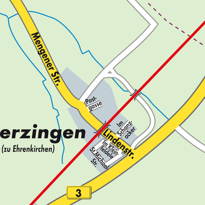 Stadtplan Scherzingen