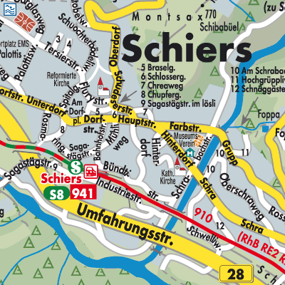 Stadtplan Schiers