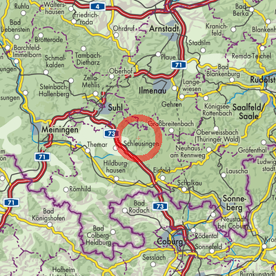Landkarte Schleusingerneundorf
