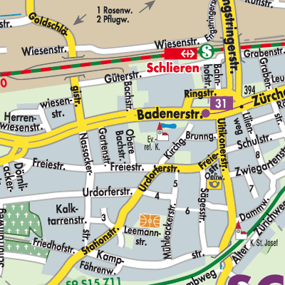 Stadtplan Schlieren