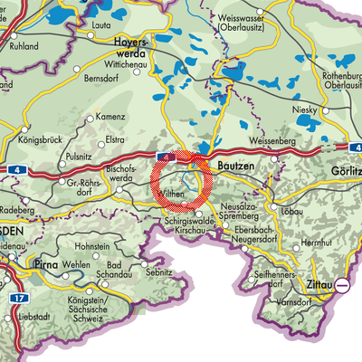 Landkarte Schlungwitz - Słónkecy