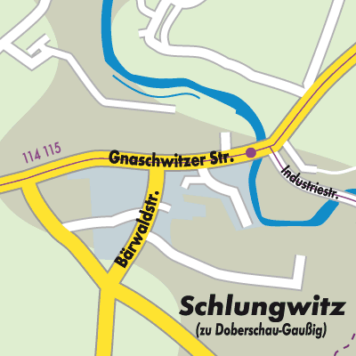 Stadtplan Schlungwitz - Słónkecy