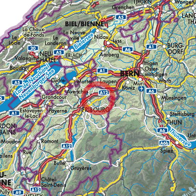 Landkarte Schmitten (FR)