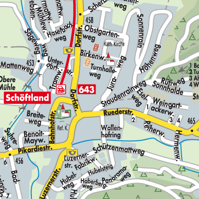 Stadtplan Schöftland